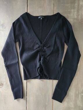 Dynamite Ribbed Long Sleeve Top - Size Small